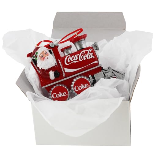 Kurt S. Adler Coca-Cola Santa Coke Train Christmas Holiday Ornament Gift Boxed (One Size, Red)