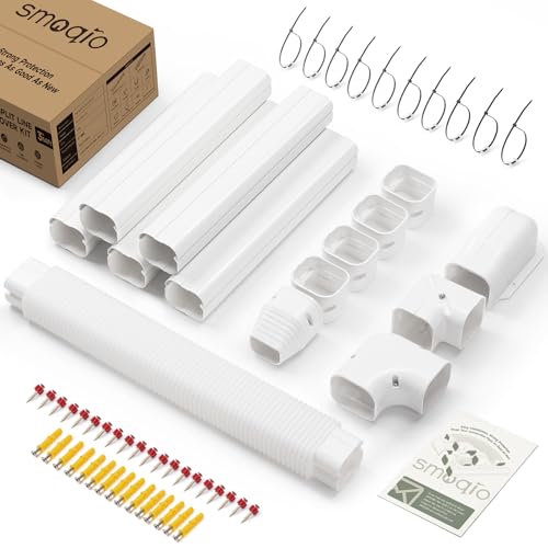 Mini Split Line Set Cover 3" 10Ft with Easy Installation & Instruction - Variation of THIS listing