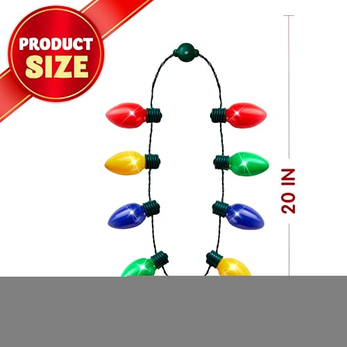 JOYIN 9-Bulb LED Light Up Christmas Necklace – 6 Modes, Variation 1