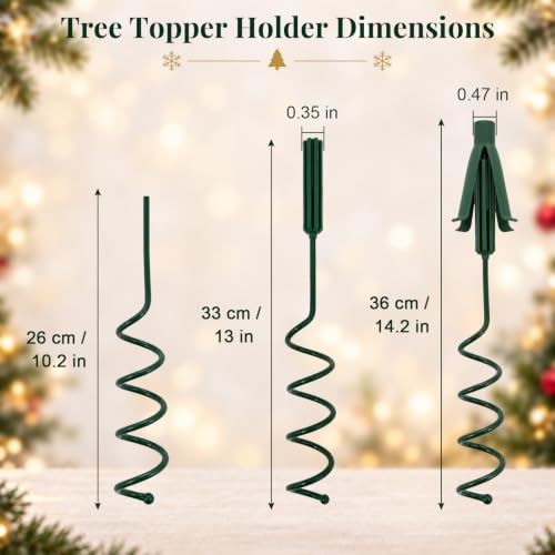 Christmas Tree Topper Holder - Adjustable Metal Stabilizer for Tree Toppers