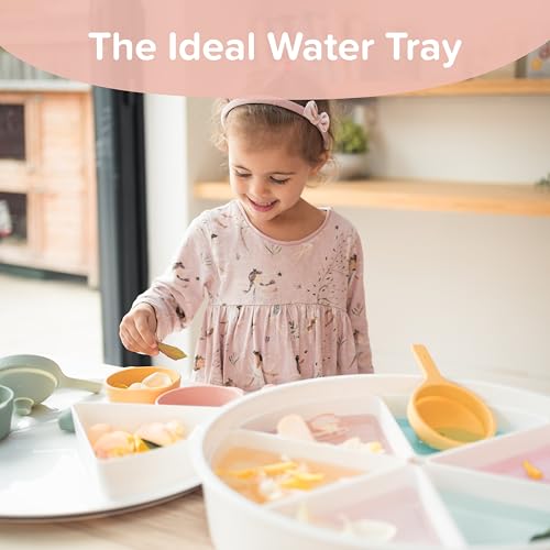 Sensory Bin with Lid - Round Playtray with Storage Inserts for Kids - Original