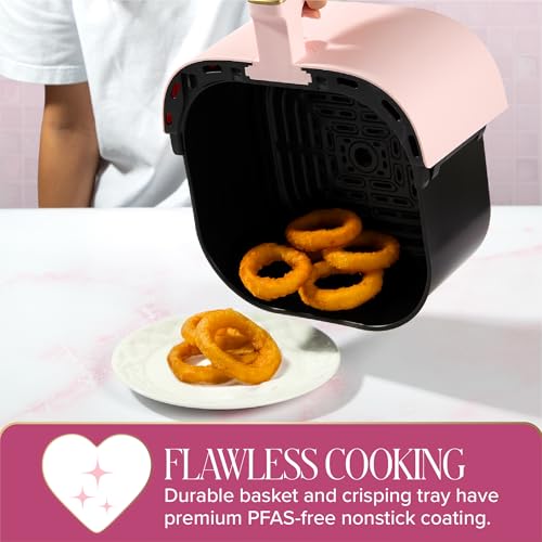 Paris Hilton 6-Quart Air Fryer Pink - 8-in-1 Touchscreen, Nonstick Basket
