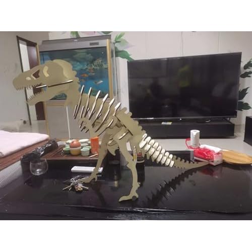 ARMLAZER Big Dinosaur 36 inch.3D Wood Puzzle Dinosaur Block DIY Home Decor Handmade Skeleton Dinosaur DIY¡¦Dinosaur Large 62cm (Large)
