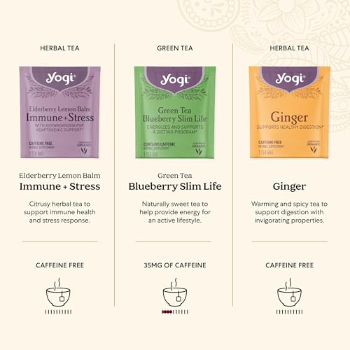 Yogi Tea Gift Set - 45 Organic Tea Bags (9 Flavors, Pack of 1)
