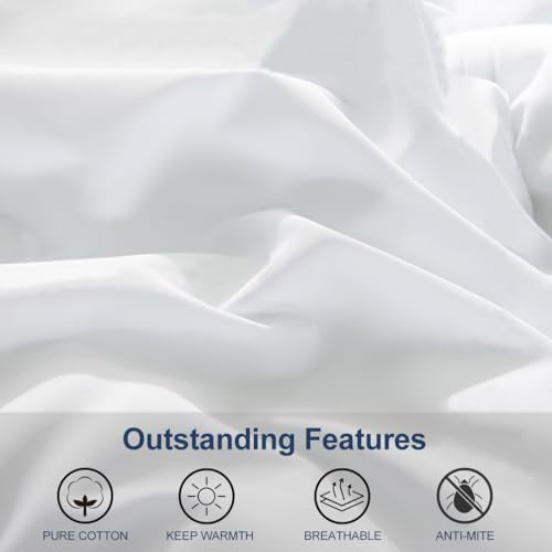 Oversized King Duvet Insert 120x98 400GSM Microfiber Comforter - White