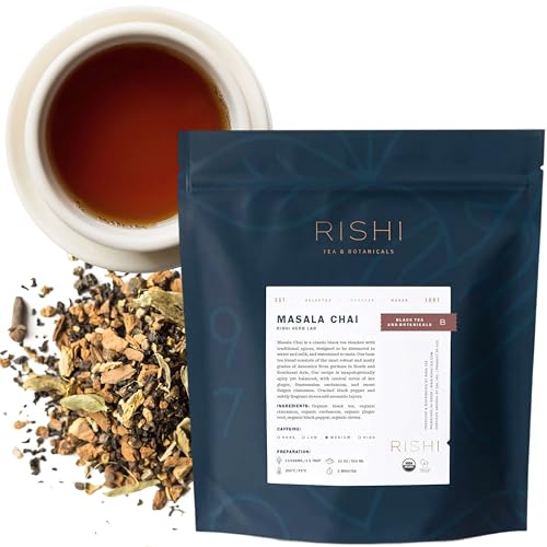 Organic Black Masala Chai Loose Leaf Tea - Caffeinated, 1lb - Spiced Indian Blend with Citrus