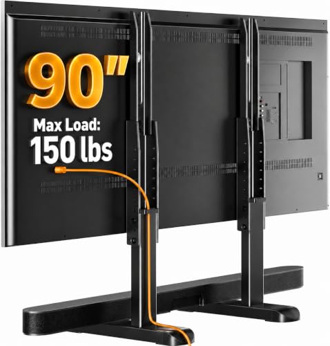 Perlegear Universal TV Stand Legs for 37-90 Inch TVs Up to 150 lbs - Adjustable Height & Easy Install