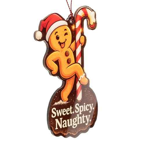 Funny christmas ornaments - Funny gag gifts - Santa ornament - White elephant ornament - raunchy - unique christmas ornaments - Suncatcher Effect stained glass window hanging - car hanging accessories