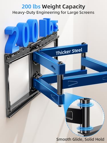 Heavy-Duty Full-Motion TV Wall Mount for 40-90 Inch TVs - Fits 24" Studs - Model 6604