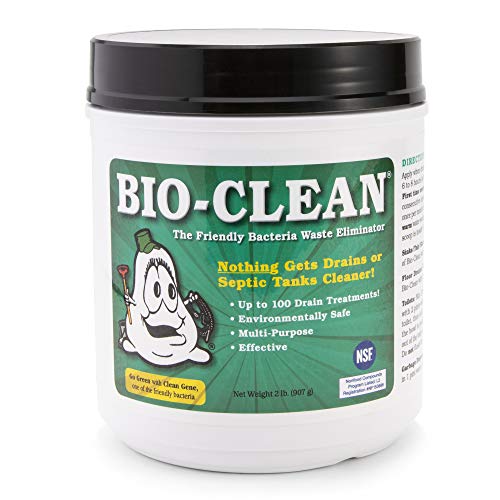 Bio-Clean Drain & Septic Treatment Can 2 Pounds - Natural Enzymes & Microbes for Plumbing & Grease Traps