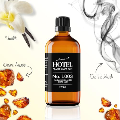 AirScent Vanilla Warm Amber Musk Diffuser Oil 120mL - No. 1003, 4 Fl Oz