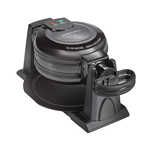 Hamilton Beach Double Flip Belgian Waffle Maker - 7 Inch Nonstick Plates