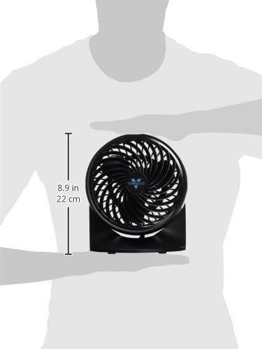 Vornado 133 Air Circulator Fan - Small Room Table Fan with Adjustable Head & 2 Speeds | Black