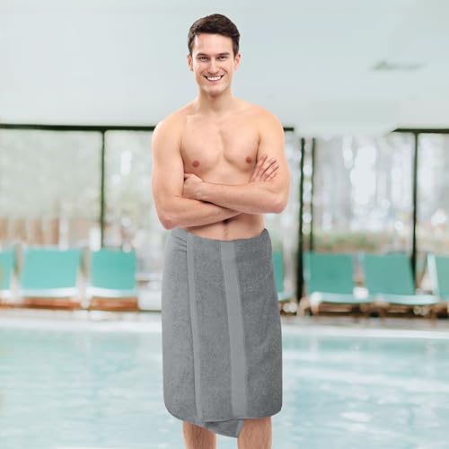Cool Grey Bath Towels 6 Pack - 24x48 Inches Cotton, Soft & Absorbent