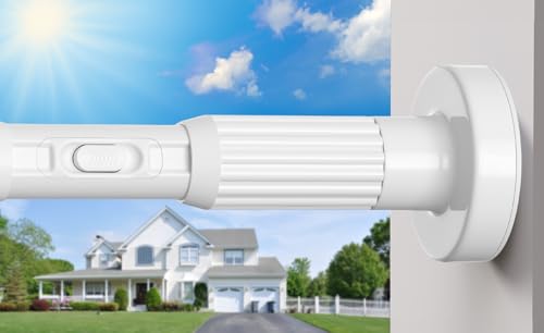 41-146 Inch Heavy Duty Tension Curtain Rod Set - White, One-Click Extension