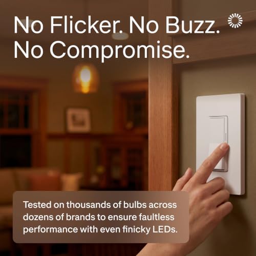 Lutron Diva LED+ White Dimmer Switch - Single Pole & 3-Way Paddle, 1 Pack