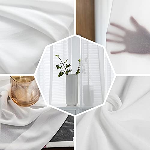 Christmas Snowman Grey 2-Piece Voile Curtains 104 x 96 in - Rod Pocket Semi-Sheer