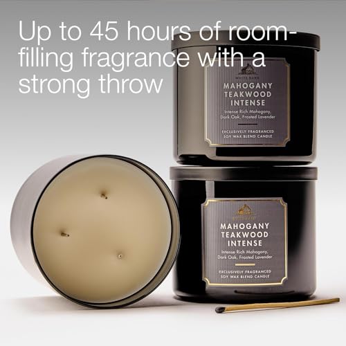 Mahogany Teakwood Intense Candle Set - 3-Wick, 14.5 Oz, 2 Pack