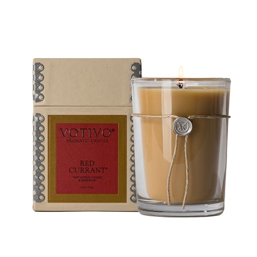 Red Currant Aromatic Candle - 6.8 oz Soy-Blend Wax, Gift Boxed