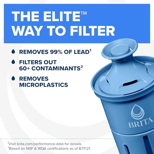 Brita Small 6-Cup Water Filter Pitcher with Elite Filter - White