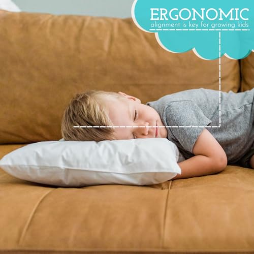 Little Sleepy Head Youth Bed Pillow 16x22 2-Pack - Soft Hypoallergenic Support