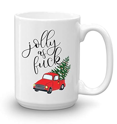 Jolly 15 oz Christmas Coffee Mug in Decorative Gift Box - Blue Ribbon