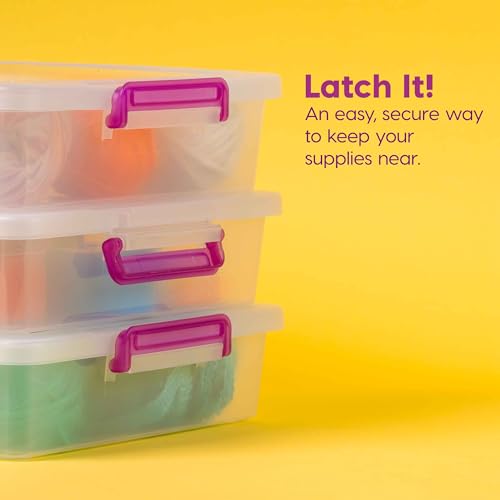 Stackable Clear 6 Qt Storage Bins with Lids - 6 Pack, Made in USA