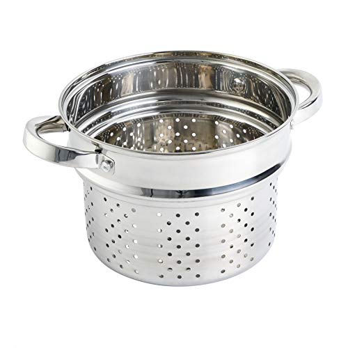 Oster Sangerfield 5-Quart Stainless Steel Pasta Pot Set with Lid, Steamer & Strainer