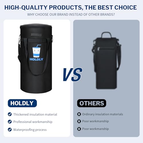 Portable Keg Cooler Bag for 5 Gallon Homebrew - Waterproof Insulated Carrying Case
