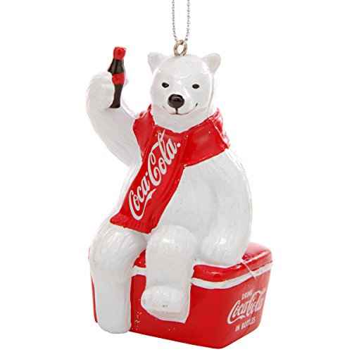 Kurt S. Adler YAMCC1124 Coca-Cola Polar Bear Ornament, 3.5", Red for Christmas