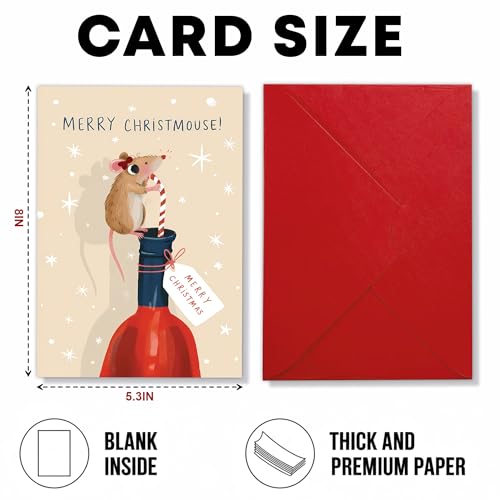 Podagree Christmas 78 Funny Wine Lover Card - Perfect Holiday Greeting Gift