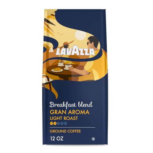 Costiera Gran Aroma Ground Coffee - 12 Ounce Pack of 6, Light Roast, Arabica, Smooth & Aromatic