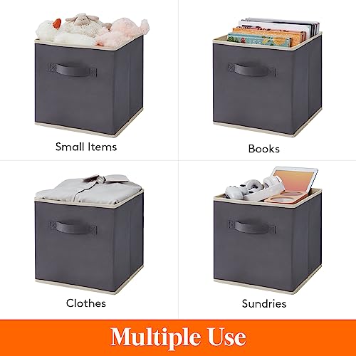 Lifewit Gray 11 Inch Foldable Storage Cubes, 18L, 26x26x28cm, 12 Pack
