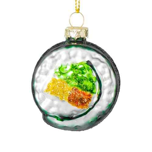 Joiedomi Christmas Sushi Glass Ornament, Xmas Glass Blown Food Ornament Presents for Christmas Tree Decoration, Food for Xmas Gift Holiday Party Favor Party