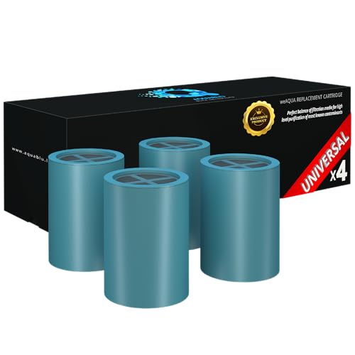 weAQUA Shower Filter Replacement Cartridge 4-Pack - Fits Standard Housings