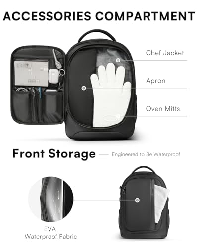 Chef Knife Backpack with Waterproof Pocket, 30+ Pockets for Knives