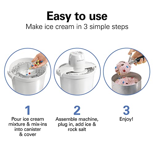 Automatic Ice Cream Maker with 4 Quart Capacity for Frozen Yogurt & Desserts