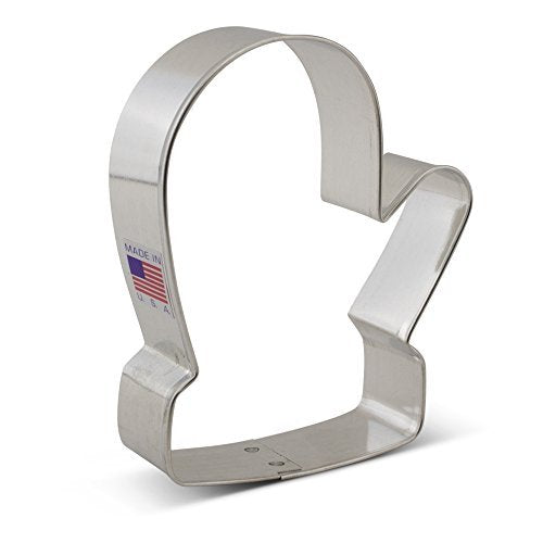 Ann Clark 4-inch Mitten Cookie Cutter - Made in USA, Holiday Baking Tool