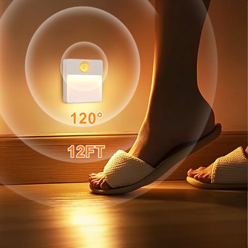 16 Pack Rechargeable RGBW Magnetic Motion Sensor Night Lights for Stairs, Cabinets, Hallways, White
