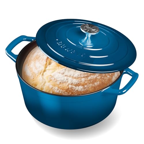 Nuwave Santorini 6 Qt PFAS-Free Enamel Cast Iron Dutch Oven with Lid