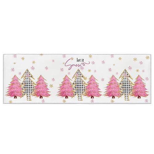 Savannah Christmas Runner Rug 15.7x47.2 in Absorbent Non-Slip Kitchen Mat