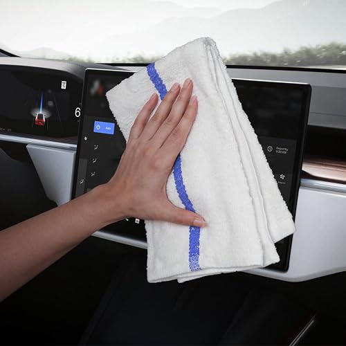 Reed&Pick Blue Stripe Kitchen Towels Pack of 60, 16x19 Multi-Purpose Absorbent Cloths