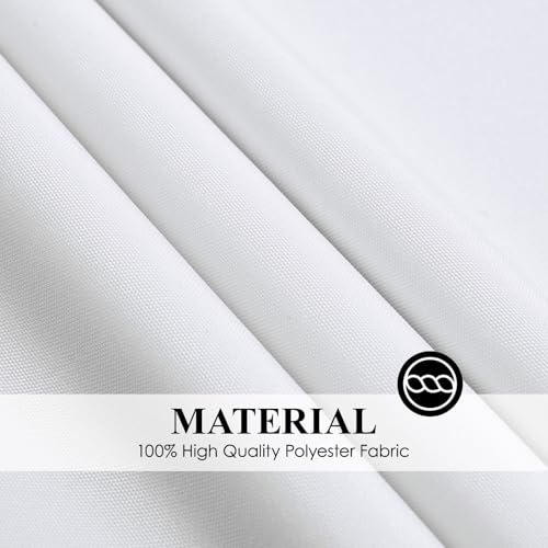 Aocoz 8 Pack White Round 120 Inch Tablecloths for Dining & Events