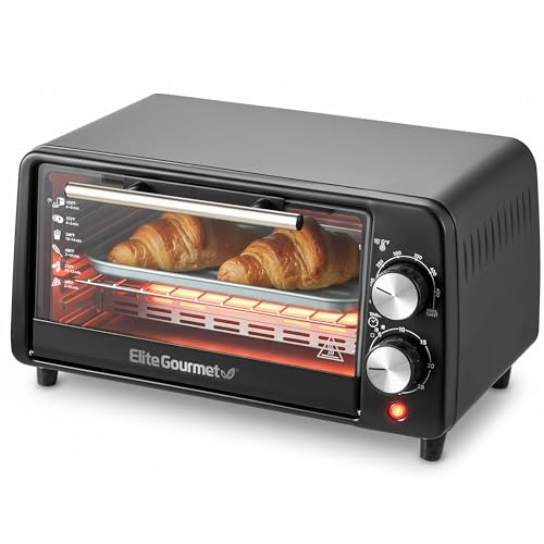Elite Gourmet 9.5Qt Toaster Oven - 4-Slice Black New Version