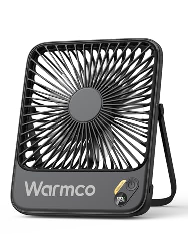 Warmco D3 10000mAh Portable Travel Fan, 7-inch Wide, 10-24H Battery