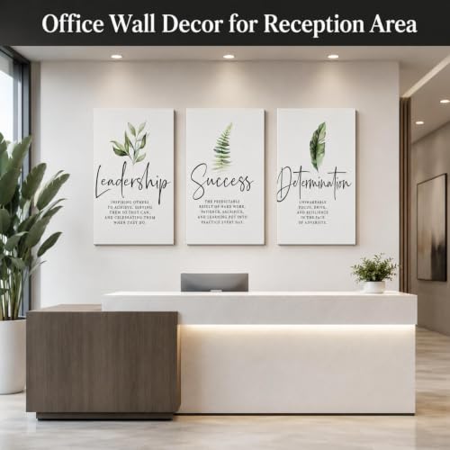 Picture 22 - 12 x 18 Inch Set of 3 Framed Canvas Wall Art - Motivational Office Decor