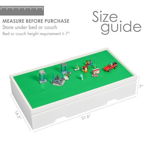 Kids Construction Play Table with Lego Compatibility & Storage Bins