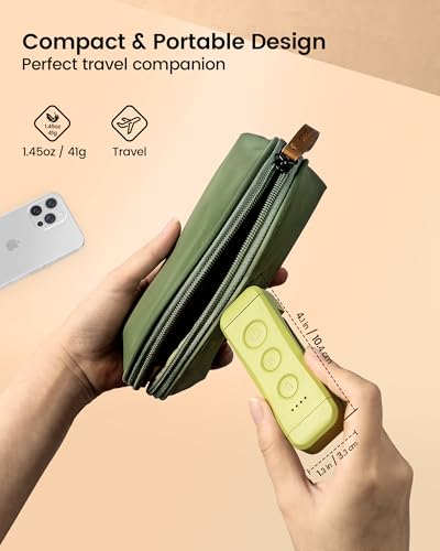 Glocusent Green USB Rechargeable Clip-On Book Light - Adjustable Brightness & Eye Care