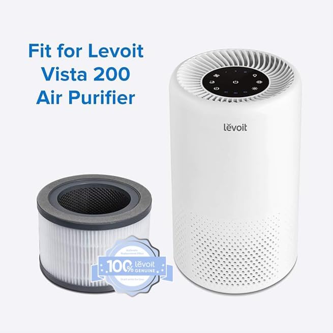 Levoit Vista 200 Air Purifier Replacement Filter 2 Pack | Genuine HEPA & Carbon Filters