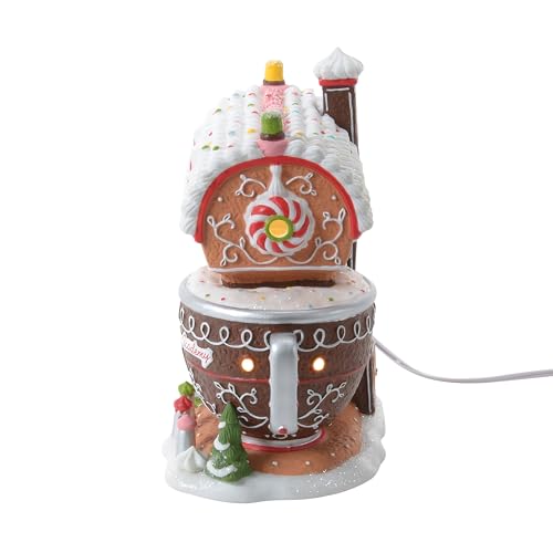 Department 56 North Pole Village Lighted Building with Piping Frosting, 6.5 Inch
